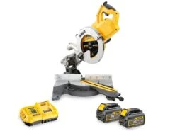 DeWalt DCS778T2 18V/54V XR FlexVolt Li-Ion Accu Afkort- En Verstekzaagmachine Set (2x 6.0Ah Accu) - 250 X 30mm - Koolborstelloos - DCS778T2-QW