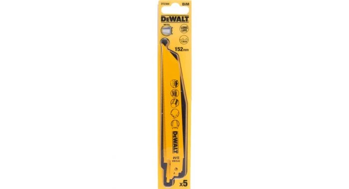 DeWalt DT2384 Reciprozaagblad - 152 X 1,4mm - Metaal (5st) - DT2384-QZ 1 DeWalt DT2384 Reciprozaagblad - 152 X 1,4mm - Metaal (5st) - DT2384-QZ