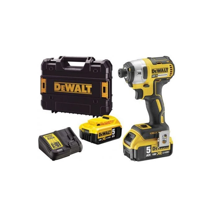 DeWalt DCF887P2 18V Li-Ion Accu Slagschroevendraaier Set (2x 5.0Ah Accu) In TSTAK - Koolborstelloos - DCF887P2-QW 1 DeWalt DCF887P2 18V Li-Ion Accu Slagschroevendraaier Set (2x 5.0Ah Accu) In TSTAK - Koolborstelloos - DCF887P2-QW