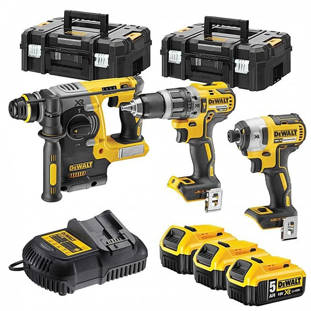 DeWALT DCK368P3T 18V Li-Ion Accu 3 Delige Combiset (3x 5.0Ah Accu) In TSTAK 1 DeWALT DCK368P3T 18V Li-Ion Accu 3 Delige Combiset (3x 5.0Ah Accu) In TSTAK
