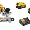 DeWalt DCS365P2 18V Li-Ion Accu Afkortzaag Set (2x 5,0Ah Accu) - 184 X 16mm