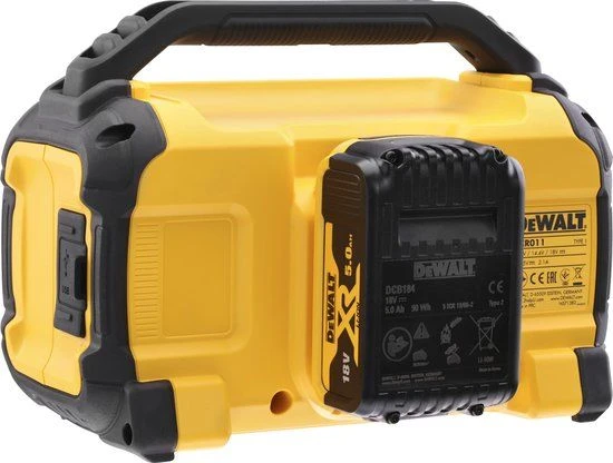 DeWALT DCR011 10,8V-18V-54V XR Li-Ion Accu Bluetooth Speaker - DCR011-XJ 4 DeWALT DCR011 10,8V-18V-54V XR Li-Ion Accu Bluetooth Speaker - DCR011-XJ - Afbeelding 4