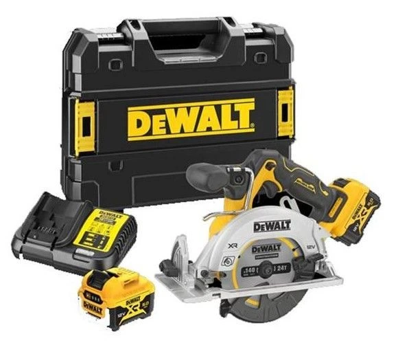 DeWALT DCS512P2-QW 12V Li-ion Accu Cirkelzaag Set (2x 5.0Ah) In TSTAK Koffer - 140mm 1 DeWALT DCS512P2-QW 12V Li-ion Accu Cirkelzaag Set (2x 5.0Ah) In TSTAK Koffer - 140mm
