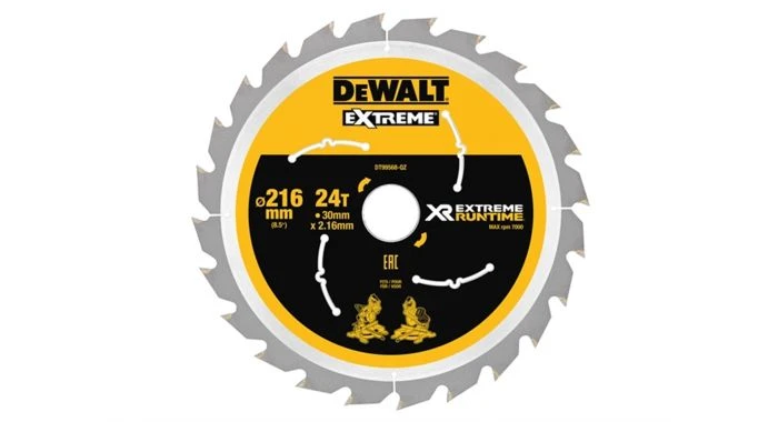 DeWalt DT99568 XR Cirkelzaagblad - 216 X 30 X 24T - Hout - DT99568-QZ 1 DeWalt DT99568 XR Cirkelzaagblad - 216 X 30 X 24T - Hout - DT99568-QZ