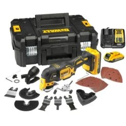 DeWalt DCS355M2 18V Li-Ion Accu Multitool Set (2x 4.0Ah Accu) + 35 Delige Accessoireset In Koffer - Koolborstelloos - DCS355M2-QW