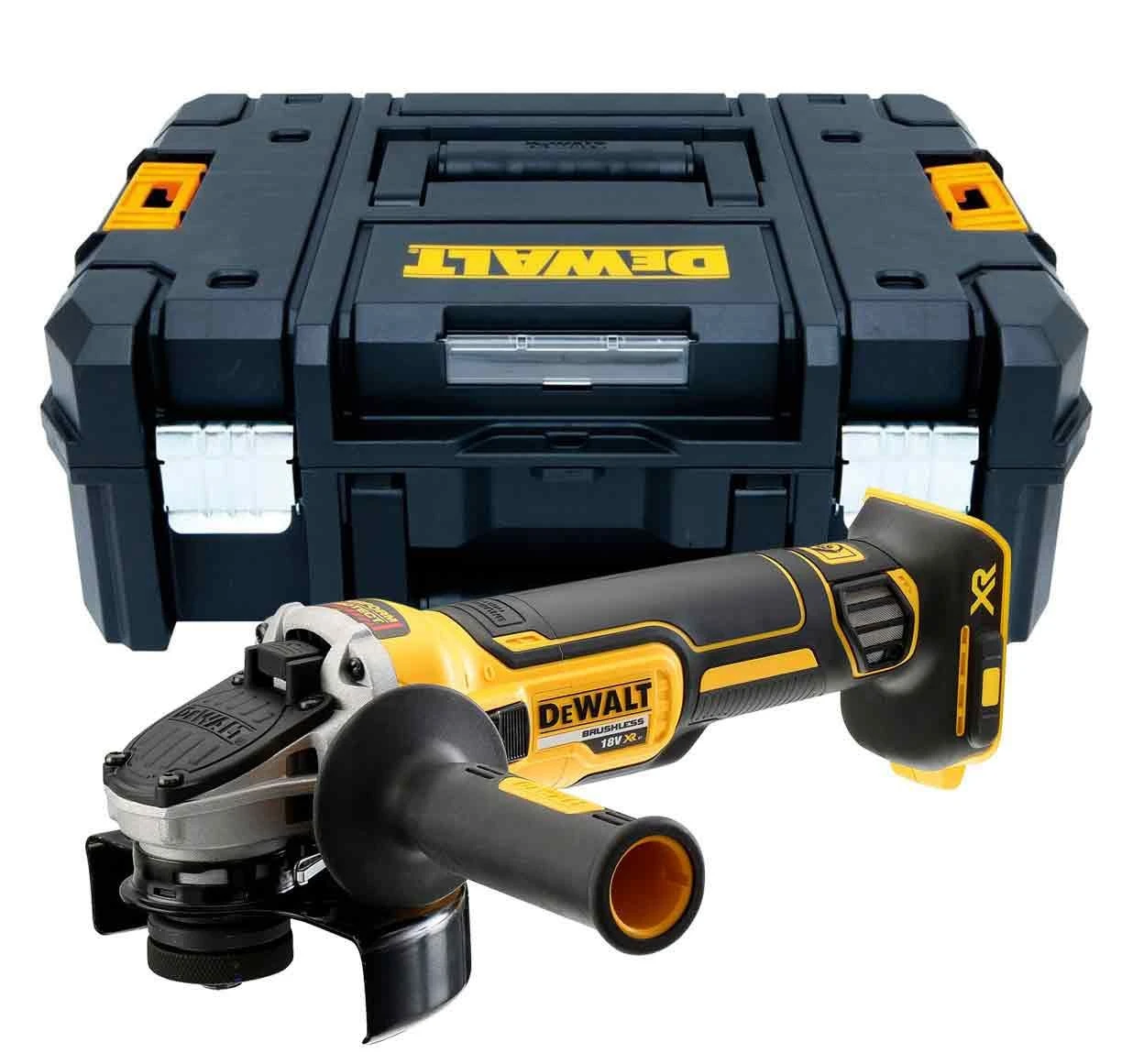 DeWalt DCG405P2 18V Li-Ion Accu Haakse Slijper Set (2x 5.0Ah Accu) In TSTAK - 125mm - Koolborstelloos - DCG405P2-QW 4 DeWalt DCG405P2 18V Li-Ion Accu Haakse Slijper Set (2x 5.0Ah Accu) In TSTAK - 125mm - Koolborstelloos - DCG405P2-QW - Afbeelding 4