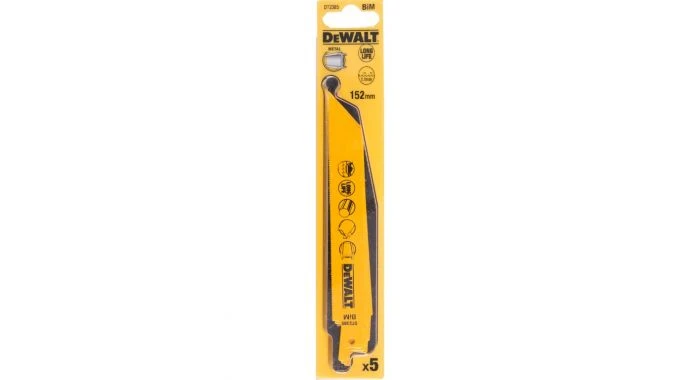 DeWalt DT2385 Reciprozaagblad - 152 X 1,1mm - Metaal (5st) - DT2385-QZ 1 DeWalt DT2385 Reciprozaagblad - 152 X 1,1mm - Metaal (5st) - DT2385-QZ