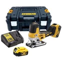 DeWALT DCS335P2 18V XR Li-Ion Accu Decoupeerzaag Set (2x 5.0Ah Accu) In TSTAK - T-greep - Variabel - Koolborstelloos - DCS335P2-QW