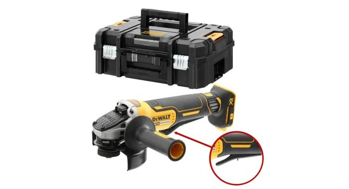 DeWalt DCG406NT 18V Li-Ion Accu Haakse Slijper Body In TSTAK - 125mm - Koolborstelloos - DCG406NT-XJ 1 DeWalt DCG406NT 18V Li-Ion Accu Haakse Slijper Body In TSTAK - 125mm - Koolborstelloos - DCG406NT-XJ