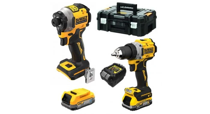 DeWALT DCK2050E2T-QW 18V Li-ion XR GR3 Accu Klopboormachine (DCD805E2T-GB) & Accu Slagschroevendraaier (DCF850E2T-GB) Combiset (2x POWERSTACK) In TSTAK Koffer 1 DeWALT DCK2050E2T-QW 18V Li-ion XR GR3 Accu Klopboormachine (DCD805E2T-GB) & Accu Slagschroevendraaier (DCF850E2T-GB) Combiset (2x POWERSTACK) In TSTAK Koffer