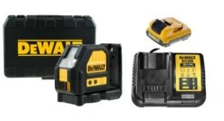 DeWalt DCE088D1R 10.8V Li-Ion Accu Zelfnivellerende Kruislijnlaser Set (1x 2.0Ah Accu) In Koffer - 2 Lijnen - 15m - Rood - DCE088D1R-QW