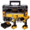 DeWalt DCK211D2T 12V Li-Ion Accu Boor-/schroefmachine (DCD710) & Slagschroevendraaier (DCF815) Combiset (2x 2.0Ah Accu) In TSTAK