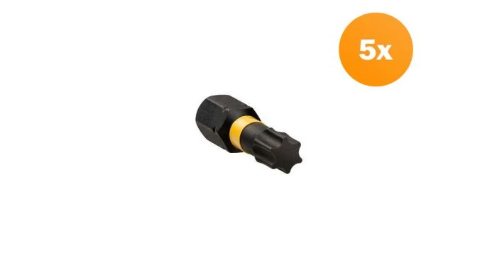 DeWalt DT7380T T15 Extreme Impact Torsion Schroefbit - 25mm (5st) - DT7380T-QZ 1 DeWalt DT7380T T15 Extreme Impact Torsion Schroefbit - 25mm (5st) - DT7380T-QZ