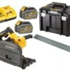 Dewalt DCS520T2R 18V / 54V XR FlexVolt Li-Ion Accu Invalzaag Incl. Geleiderail Set (2x 6,0Ah Accu) In TSTAK - Snelwissel - Koolborstelloos - DCS520T2R-QW